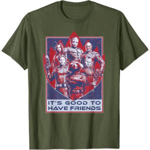 imageMarvel Guardians of the Galaxy Volume 3 Good to Have Friends TShirtOlive Green
