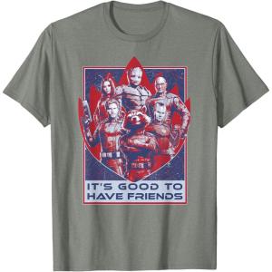 imageMarvel Guardians of the Galaxy Volume 3 Good to Have Friends TShirtOlive Heather