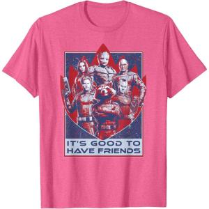 imageMarvel Guardians of the Galaxy Volume 3 Good to Have Friends TShirtPink Heather