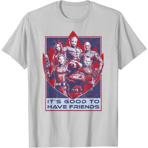 imageMarvel Guardians of the Galaxy Volume 3 Good to Have Friends TShirtSilver Grey