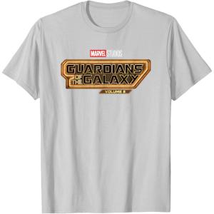 imageMarvel Guardians of the Galaxy Volume 3 Movie Logo TShirtSilver Grey