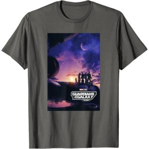 imageMarvel Guardians of the Galaxy Volume 3 Movie Poster Logo TShirtAsphalt Grey