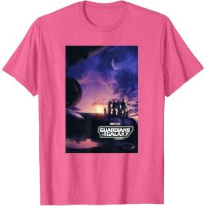 imageMarvel Guardians of the Galaxy Volume 3 Movie Poster Logo TShirtPink Heather