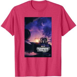imageMarvel Guardians of the Galaxy Volume 3 Movie Poster Logo TShirtRed Heather