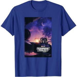 imageMarvel Guardians of the Galaxy Volume 3 Movie Poster Logo TShirtRoyal Blue