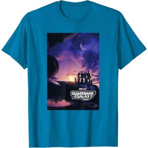 imageMarvel Guardians of the Galaxy Volume 3 Movie Poster Logo TShirtSapphire Blue