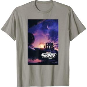 imageMarvel Guardians of the Galaxy Volume 3 Movie Poster Logo TShirtSlate Grey