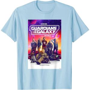 imageMarvel Guardians of the Galaxy Volume 3 Movie Poster TShirtBaby Blue
