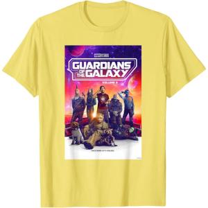 imageMarvel Guardians of the Galaxy Volume 3 Movie Poster TShirtLemon Yellow