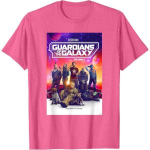 imageMarvel Guardians of the Galaxy Volume 3 Movie Poster TShirtPink Heather