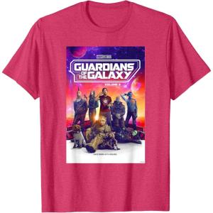 imageMarvel Guardians of the Galaxy Volume 3 Movie Poster TShirtRed Heather