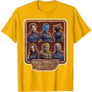 imageMarvel Guardians of the Galaxy Volume 3 Team Alien Logo TShirtGolden Yellow