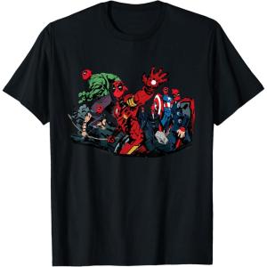 imageMarvel Studios Deadpool ampamp Wolverine Avengers Assemble Homage TShirtBlack