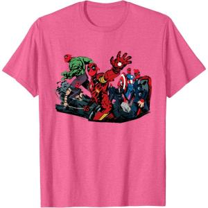 imageMarvel Studios Deadpool ampamp Wolverine Avengers Assemble Homage TShirtPink Heather