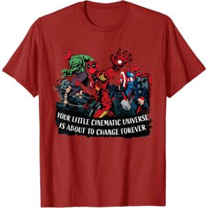 imageMarvel Studios Deadpool ampamp Wolverine Avengers Change Forever TShirtCranberry Red