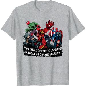 imageMarvel Studios Deadpool ampamp Wolverine Avengers Change Forever TShirtHeather Grey