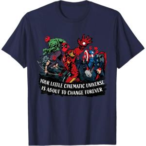 imageMarvel Studios Deadpool ampamp Wolverine Avengers Change Forever TShirtNavy Blue