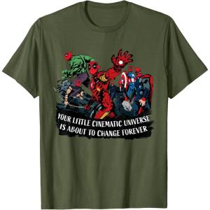 imageMarvel Studios Deadpool ampamp Wolverine Avengers Change Forever TShirtOlive Green