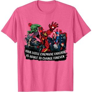 imageMarvel Studios Deadpool ampamp Wolverine Avengers Change Forever TShirtPink Heather