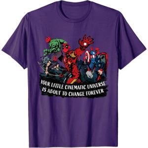 imageMarvel Studios Deadpool ampamp Wolverine Avengers Change Forever TShirtPurple