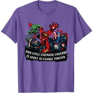 imageMarvel Studios Deadpool ampamp Wolverine Avengers Change Forever TShirtPurple Heather