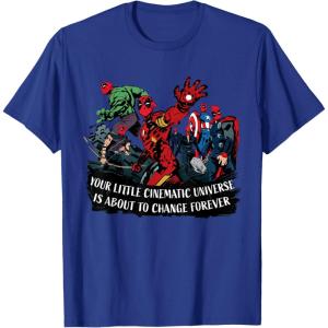 imageMarvel Studios Deadpool ampamp Wolverine Avengers Change Forever TShirtRoyal Blue