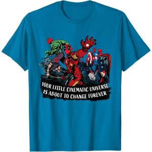 imageMarvel Studios Deadpool ampamp Wolverine Avengers Change Forever TShirtSapphire Blue