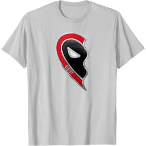 imageMarvel Studios Deadpool ampamp Wolverine Best Friends Heart Left TShirtSilver Grey