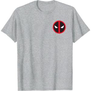 imageMarvel Studios Deadpool ampamp Wolverine Bold Corner Symbol TShirtHeather Grey