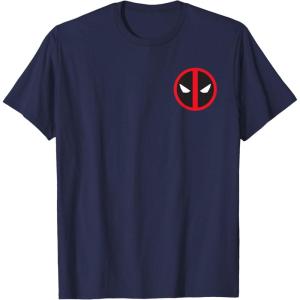 imageMarvel Studios Deadpool ampamp Wolverine Bold Corner Symbol TShirtNavy Blue