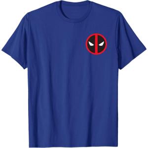 imageMarvel Studios Deadpool ampamp Wolverine Bold Corner Symbol TShirtRoyal Blue