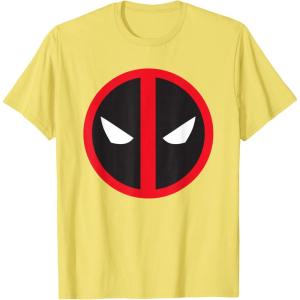 imageMarvel Studios Deadpool ampamp Wolverine Bold Deadpool Symbol TShirtLemon Yellow