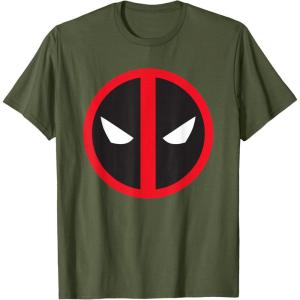imageMarvel Studios Deadpool ampamp Wolverine Bold Deadpool Symbol TShirtOlive Green