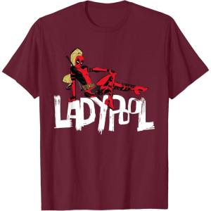 imageMarvel Studios Deadpool ampamp Wolverine Ladypool Toony Art TShirtBurgundy