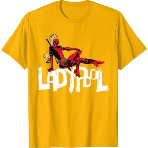 imageMarvel Studios Deadpool ampamp Wolverine Ladypool Toony Art TShirtGolden Yellow