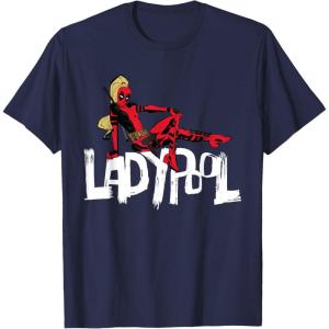 imageMarvel Studios Deadpool ampamp Wolverine Ladypool Toony Art TShirtNavy Blue