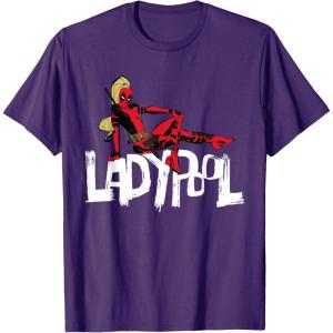 imageMarvel Studios Deadpool ampamp Wolverine Ladypool Toony Art TShirtPurple