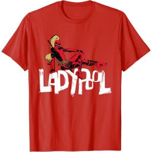 imageMarvel Studios Deadpool ampamp Wolverine Ladypool Toony Art TShirtRed