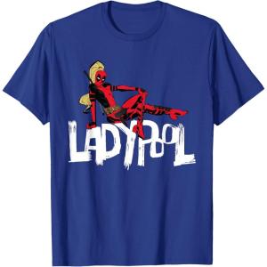 imageMarvel Studios Deadpool ampamp Wolverine Ladypool Toony Art TShirtRoyal Blue