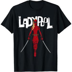imageMarvel Studios Deadpool ampamp Wolverine Ladypool with Swords TShirtBlack