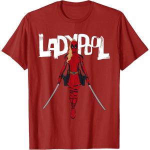imageMarvel Studios Deadpool ampamp Wolverine Ladypool with Swords TShirtCranberry Red