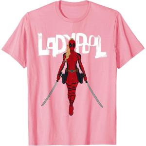 imageMarvel Studios Deadpool ampamp Wolverine Ladypool with Swords TShirtPink