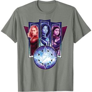 imageMarvel Studios The Marvels Captain Marvel Photon Ms Marvel TShirtOlive Heather