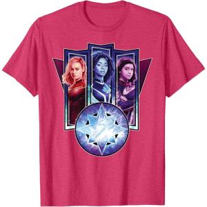imageMarvel Studios The Marvels Captain Marvel Photon Ms Marvel TShirtRed Heather