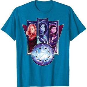imageMarvel Studios The Marvels Captain Marvel Photon Ms Marvel TShirtSapphire Blue