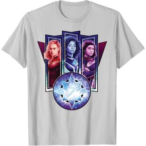 imageMarvel Studios The Marvels Captain Marvel Photon Ms Marvel TShirtSilver Grey