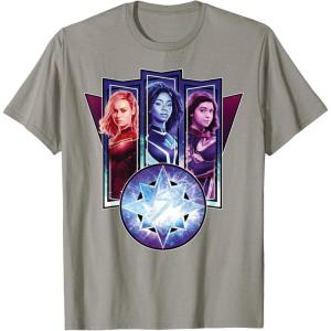 imageMarvel Studios The Marvels Captain Marvel Photon Ms Marvel TShirtSlate Grey