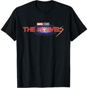 imageMarvel Studios The Marvels Official Movie Logo TShirtBlack