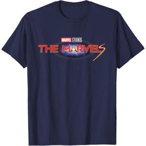 imageMarvel Studios The Marvels Official Movie Logo TShirtNavy Blue