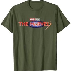 imageMarvel Studios The Marvels Official Movie Logo TShirtOlive Green